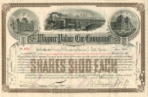 Wagner Palace Car Co. - William Seward Webb signed Stock Certificate